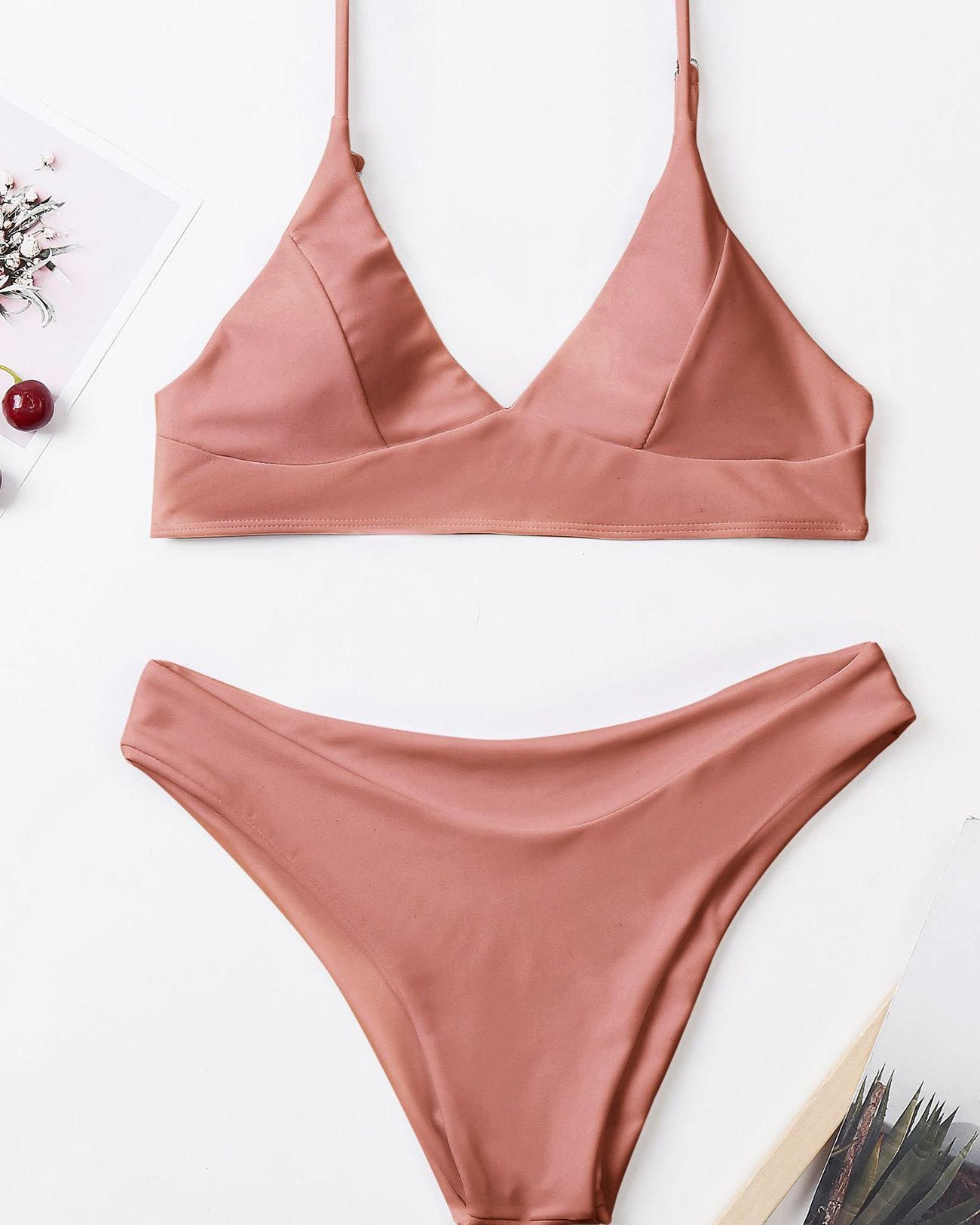 EMMIOL Traje de baño bikini fruncido