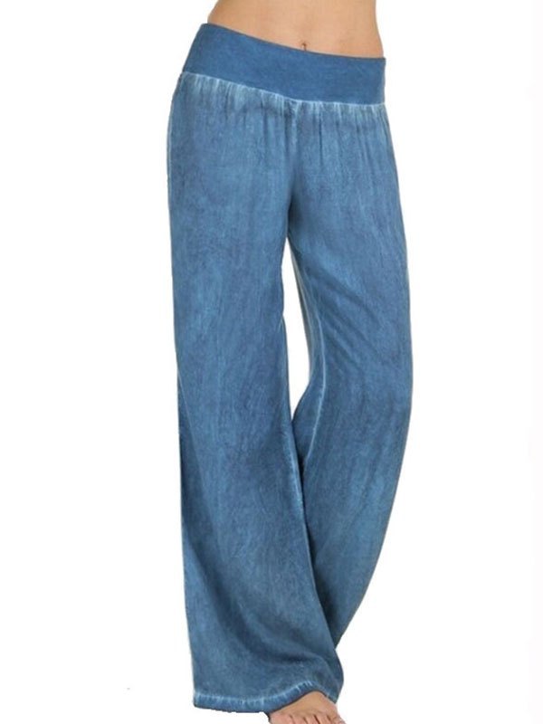 EMMIOL Pantaloni Palazzo Yoga Denim