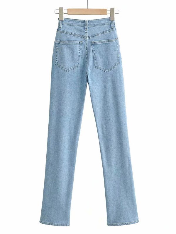 EMMIOL Jeans bootcut de cintura alta