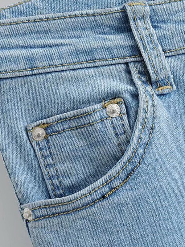 EMMIOL Jeans bootcut de cintura alta