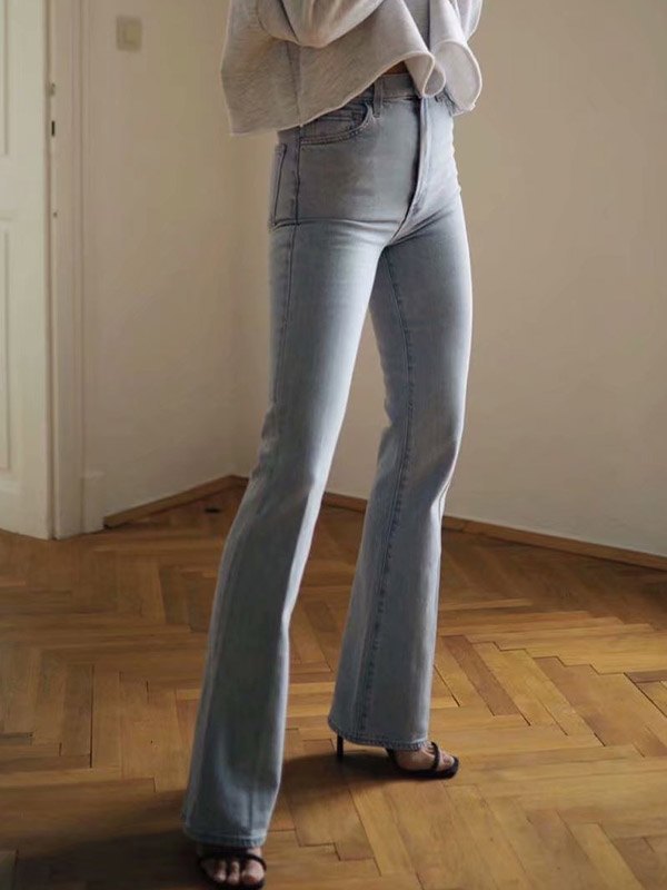 EMMIOL Jeans bootcut de cintura alta