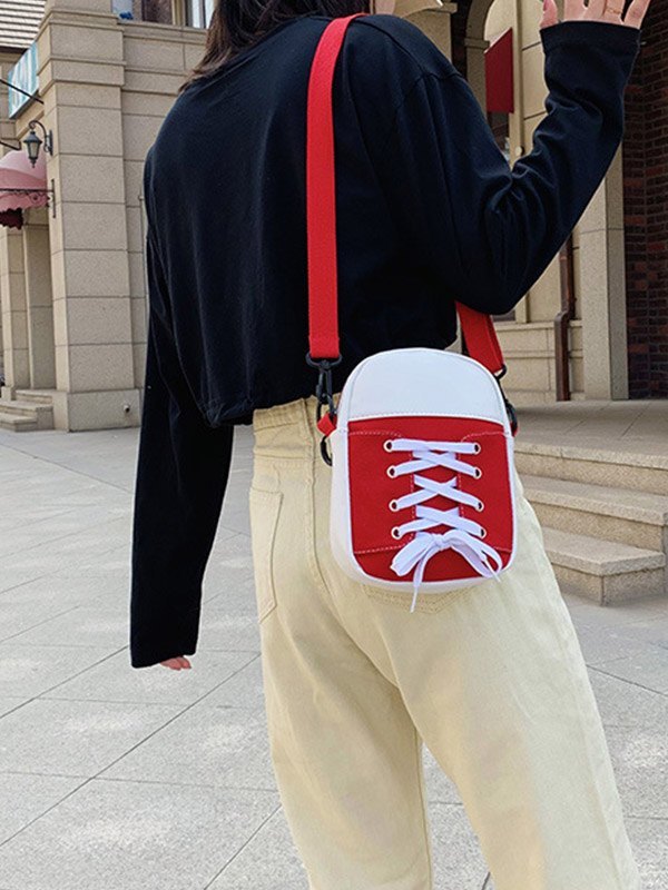 EMMIOL Shoelace Decor Mini Shoulder Bag