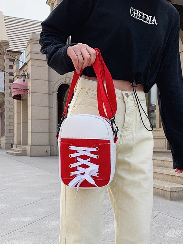 EMMIOL Shoelace Decor Mini Shoulder Bag