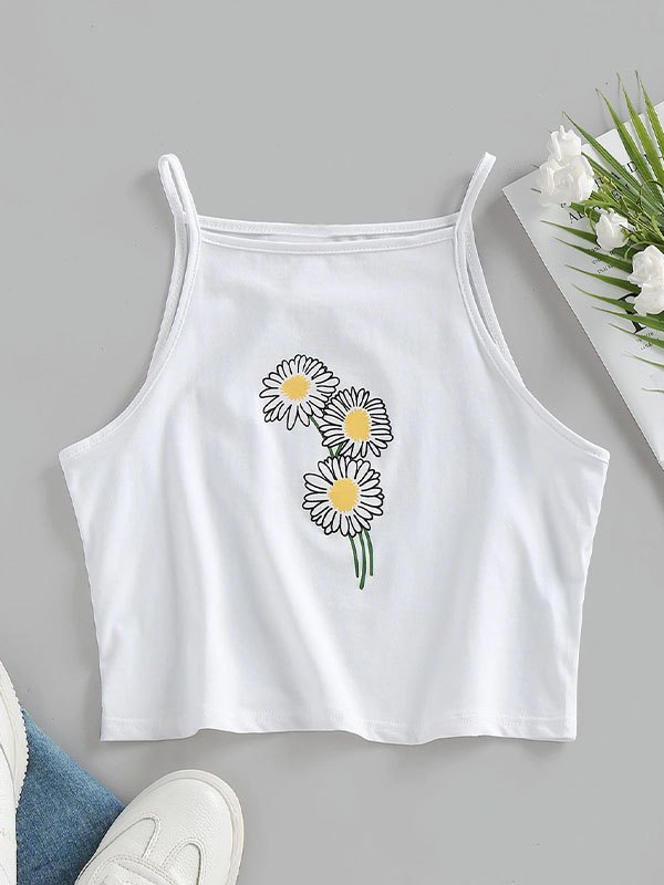 EMMIOL Blumendruck Crop Cami Top