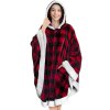EMMIOL Coperta con cappuccio poncho in flanella