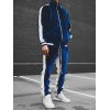 EMMIOL Men's Velour Contrast Tracksuit Set