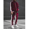 EMMIOL Men's Velour Contrast Tracksuit Set