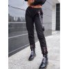 EMMIOL Pantalones cargo con hebilla de cintura alta