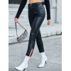 EMMIOL Pu Leder Reißverschluss Split Legging