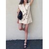 EMMIOL Blazer largo sin mangas con doble botonadura