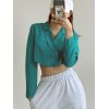 EMMIOL Blazer corto liso con muescas