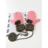 EMMIOL Zweifarbige Strickhandschuhe mit Fleecefutter