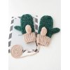 EMMIOL Zweifarbige Strickhandschuhe mit Fleecefutter