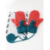 EMMIOL Zweifarbige Strickhandschuhe mit Fleecefutter