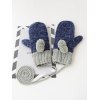 EMMIOL Zweifarbige Strickhandschuhe mit Fleecefutter
