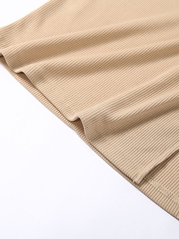 EMMIOL One Shoulder Ribbed Maxi Dress