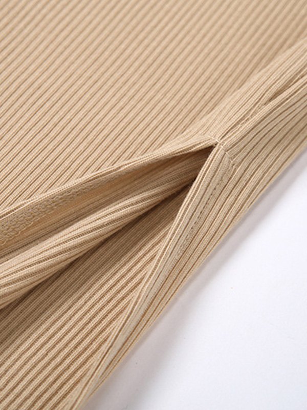 EMMIOL One Shoulder Ribbed Maxi Dress