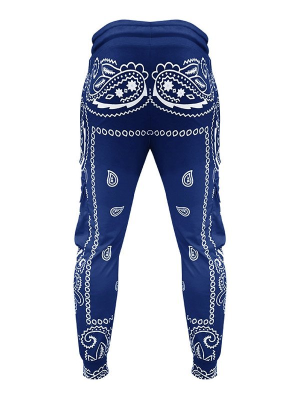 EMMIOL Pantaloni da uomo affusolati con stampa Paisley