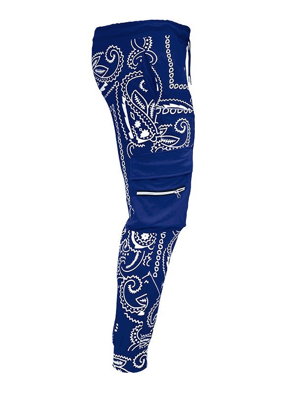 EMMIOL Pantaloni da uomo affusolati con stampa Paisley