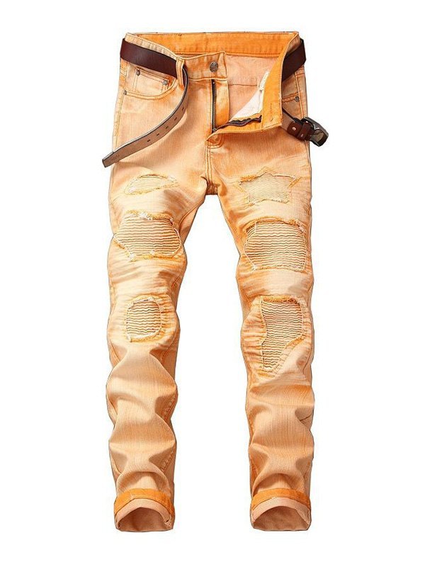 EMMIOL Vaqueros rotos desgastados para hombre