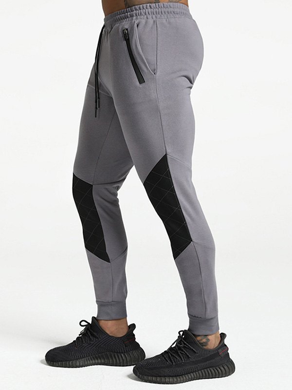 EMMIOL Pantalones jogger con parche de rodilla para hombre