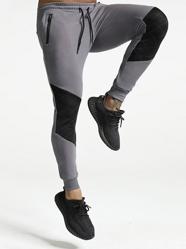 EMMIOL Pantalones jogger con parche de rodilla para hombre