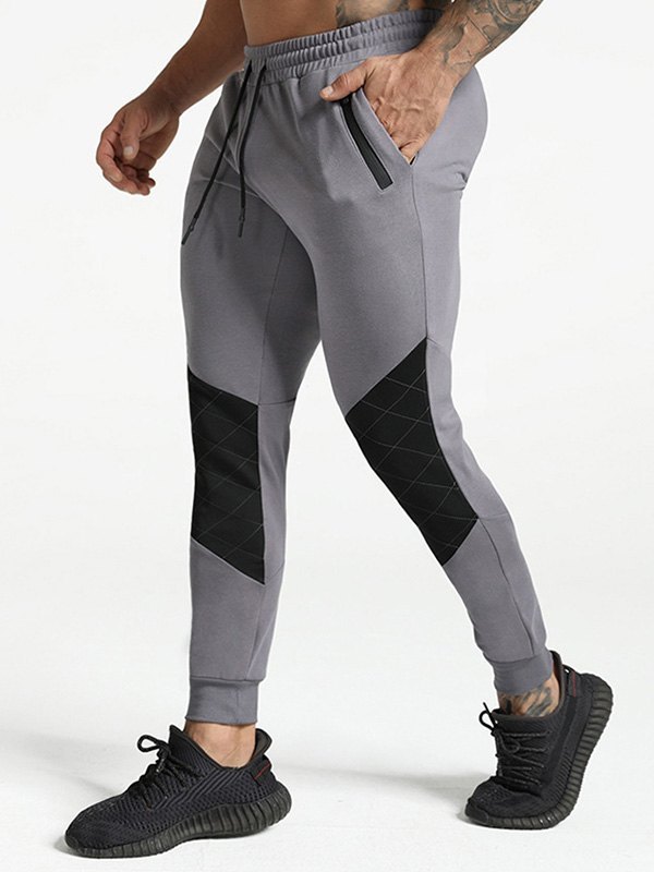EMMIOL Pantalones jogger con parche de rodilla para hombre