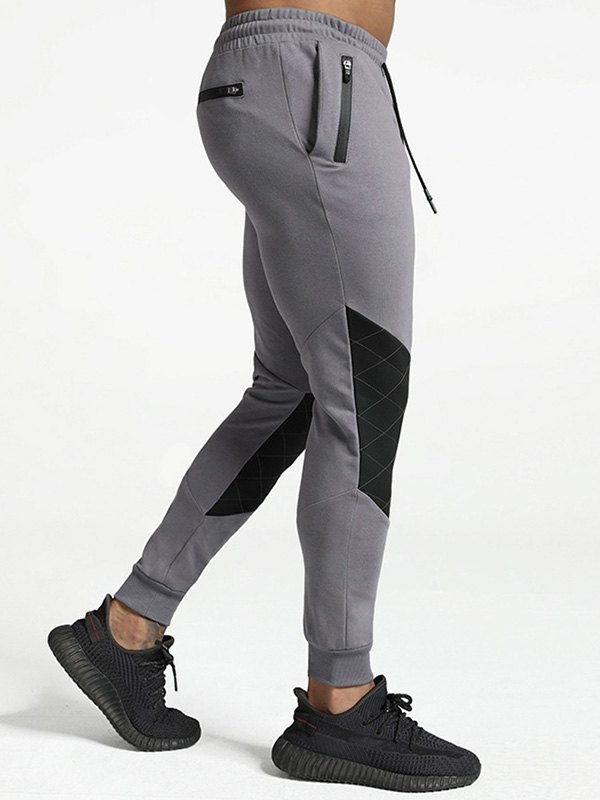 EMMIOL Pantalones jogger con parche de rodilla para hombre