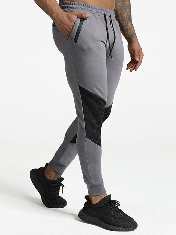 EMMIOL Pantalones jogger con parche de rodilla para hombre