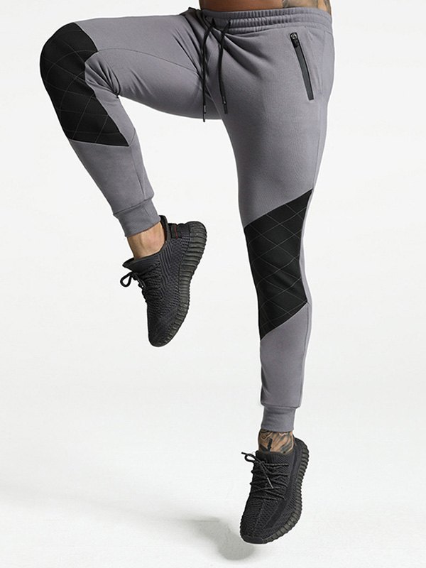 EMMIOL Pantalones jogger con parche de rodilla para hombre