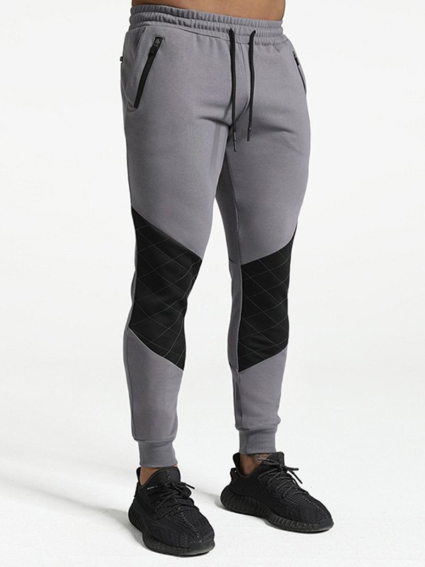 EMMIOL Pantalones jogger con parche de rodilla para hombre