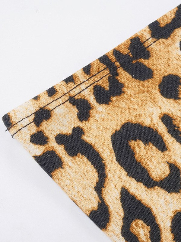EMMIOL Leopard Stretch Bandeau Top