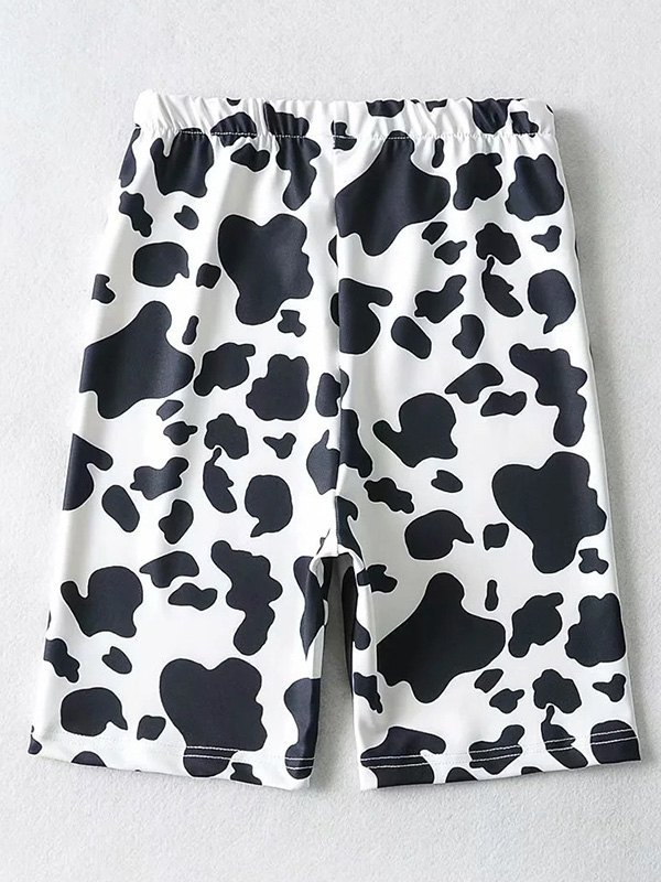 EMMIOL Cow Print Legging Shorts