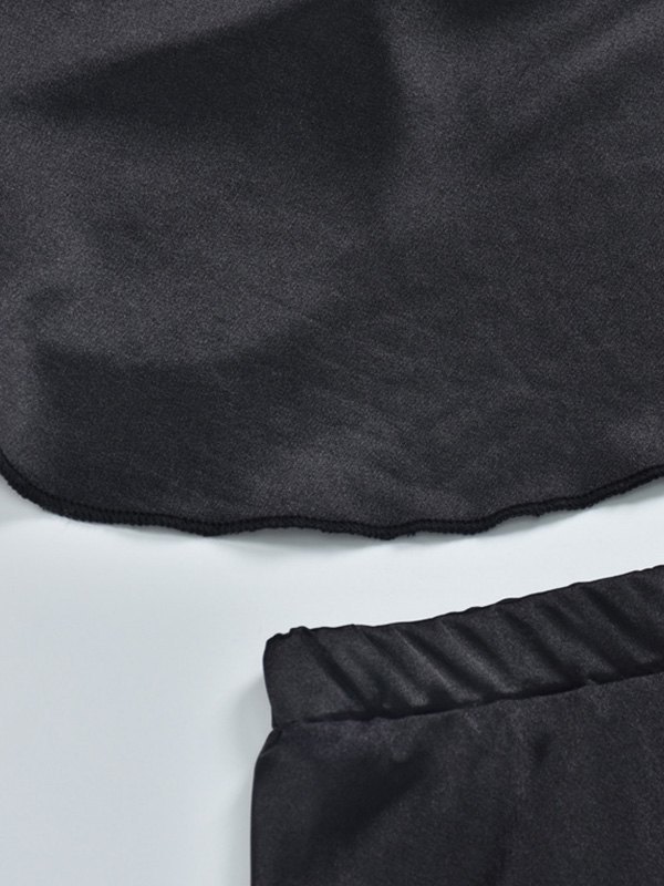 EMMIOL Basic Satin Skirt Set