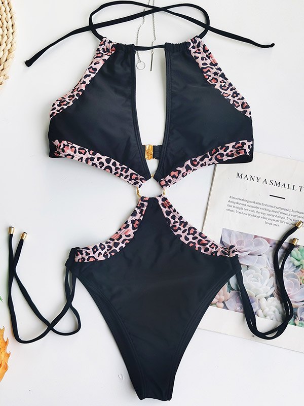 EMMIOL Color Block Cutout One-Piece Swimsuit