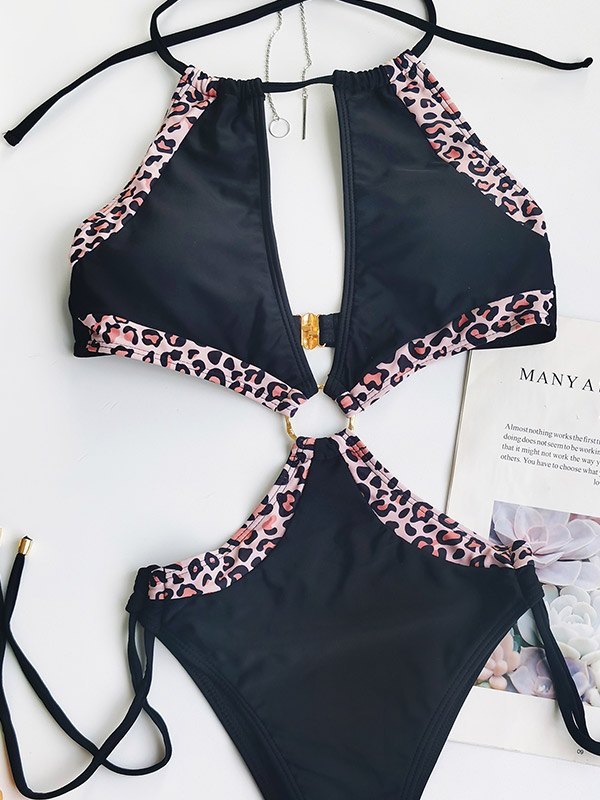 EMMIOL Color Block Cutout One-Piece Swimsuit