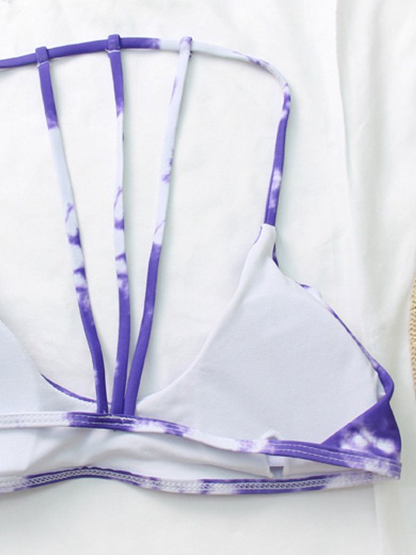 EMMIOL Tie-Dye Halter Bikini Set