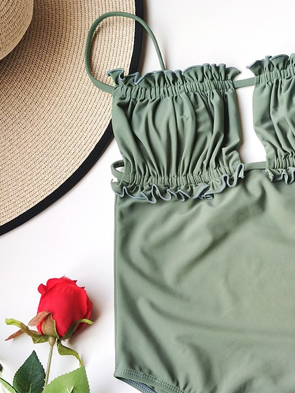 EMMIOL Cutout Ruched One-Piece Swimsuit