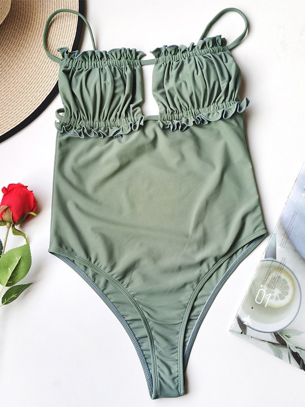 EMMIOL Cutout Ruched One-Piece Swimsuit