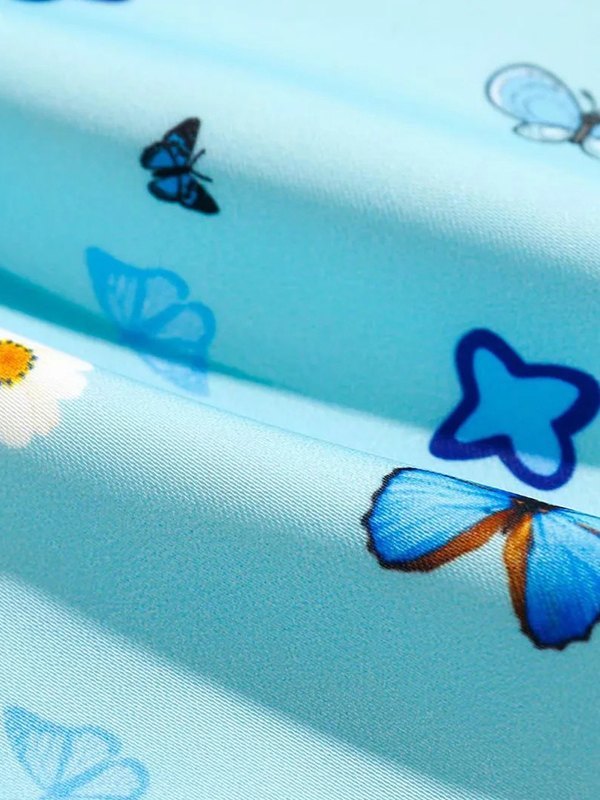 EMMIOL Minifalda dividida con estampado de mariposas