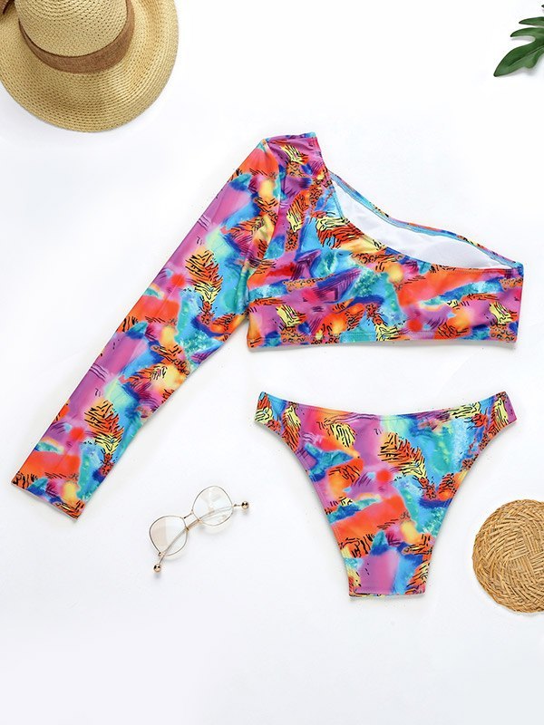 EMMIOL Printed Tie-Dye Bikini Set