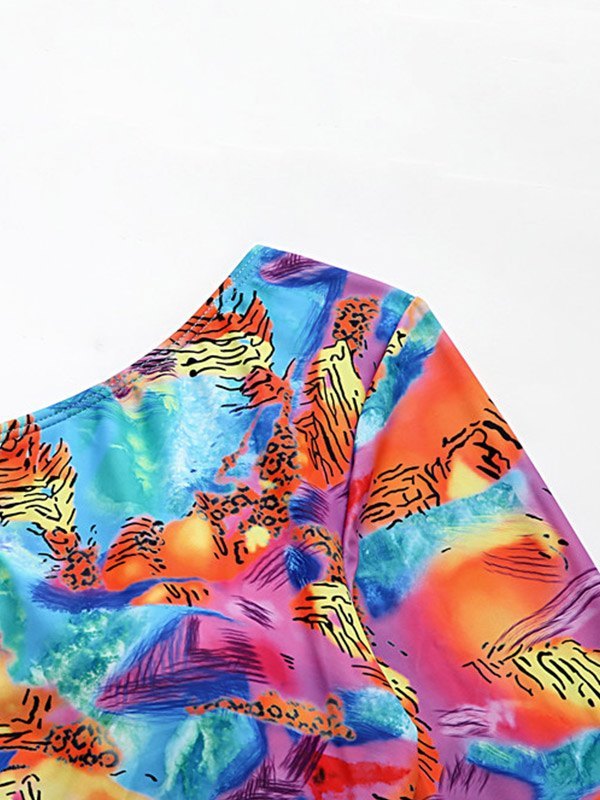 EMMIOL Printed Tie-Dye Bikini Set