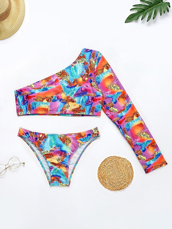 EMMIOL Printed Tie-Dye Bikini Set