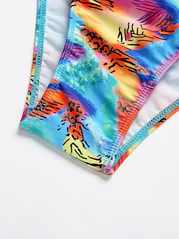 EMMIOL Printed Tie-Dye Bikini Set