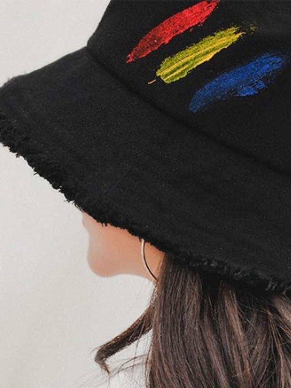 EMMIOL Sombrero de cubo envejecido pintado