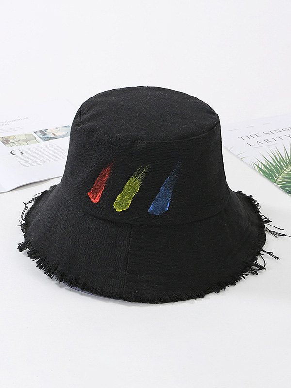 EMMIOL Sombrero de cubo envejecido pintado