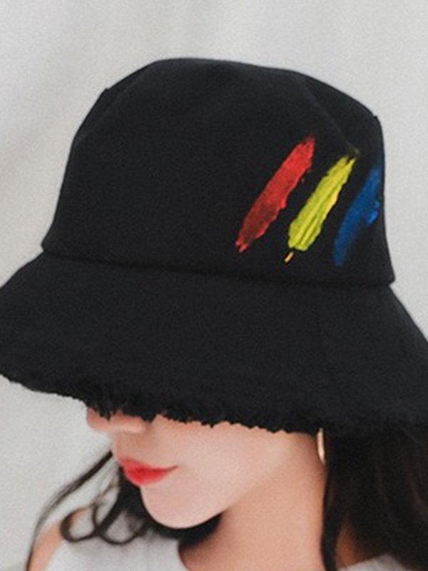 EMMIOL Sombrero de cubo envejecido pintado