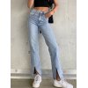 EMMIOL Jeans acampanados con abertura de cintura alta