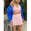 EMMIOL Conjunto de falda cruzada fruncida