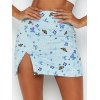 EMMIOL Minifalda dividida con estampado de mariposas
